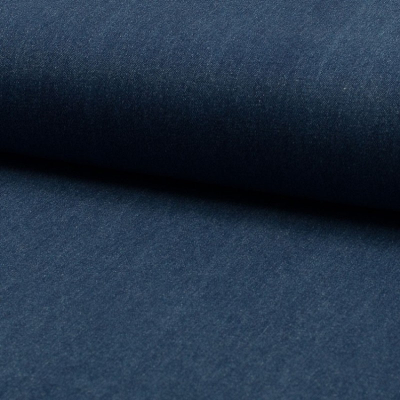 Coupon 3m Tissu Jeans Extensible Bleu  