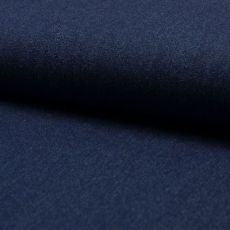 Coupon 3m Tissu Jean Léger Dark Bleu 