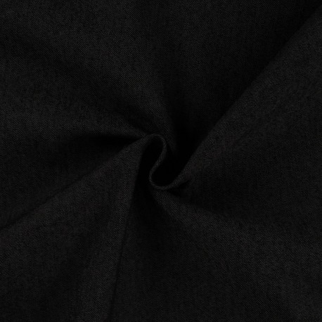 Coupon 3m Tissu Jean Elasthanne Noir 