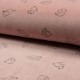 Coupon 3m Tissu Nicky Velours Imprimé Elephant Rose 