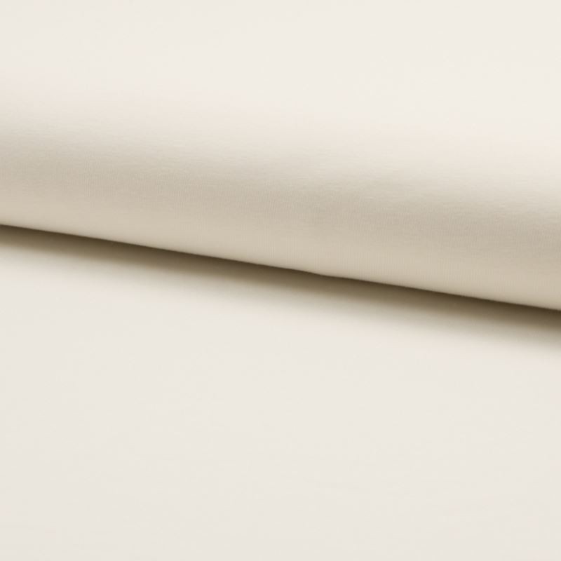Coupon 3m Tissu Jersey Coton Bio Uni Blanc