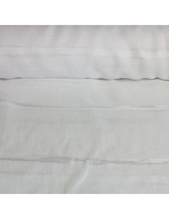 Tissu voilage pour store en étamine blanc