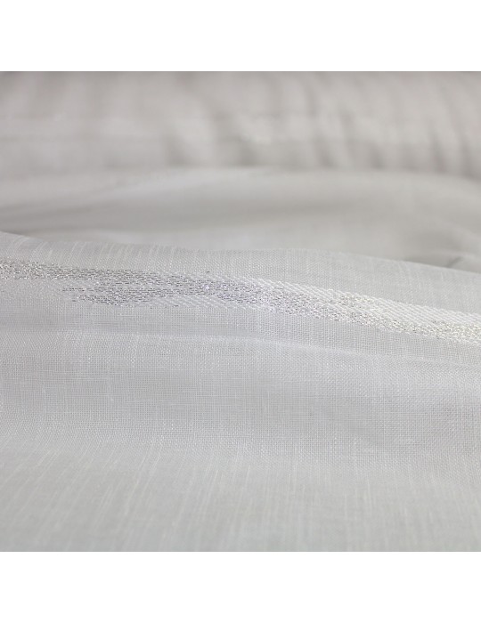 Tissu voilage pour store en étamine blanc