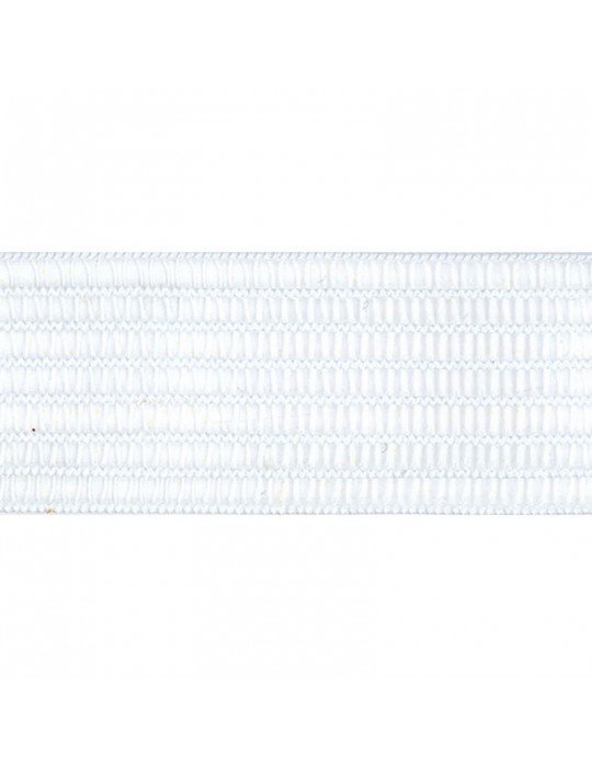Ruban grille élastique lingerie 25 mm blanc