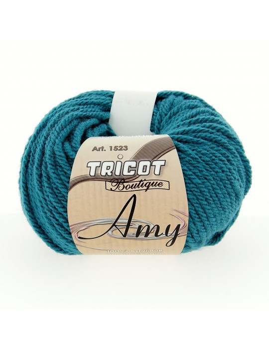 Pelote de fil à tricoter amy bleu