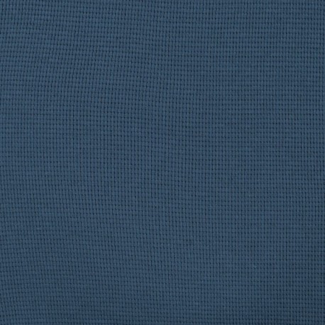 Coupon 3m Tissu Jersey Gaufré Bleu Jeans 