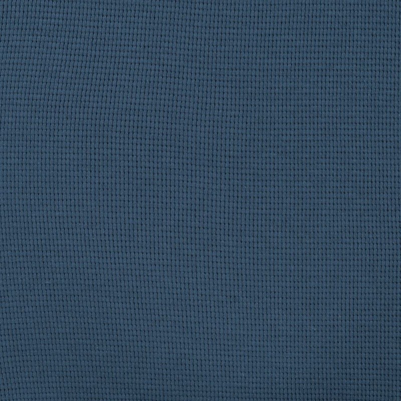 Coupon 3m Tissu Jersey Gaufré Bleu Jeans 