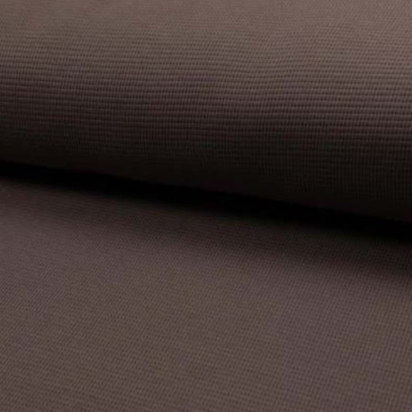 Coupon 3m Tissu Jersey Gaufré Marron