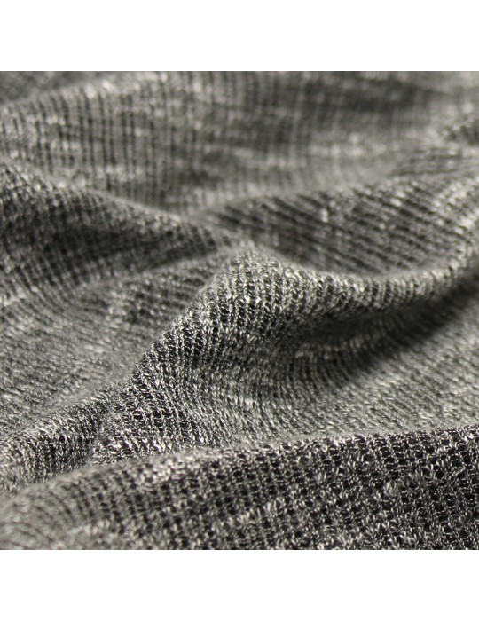 Tissu jersey polyester gris chiné