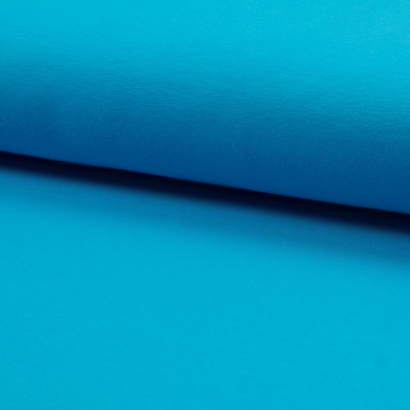 Coupon 3m Tissu Jersey Coton Bio Turquoise