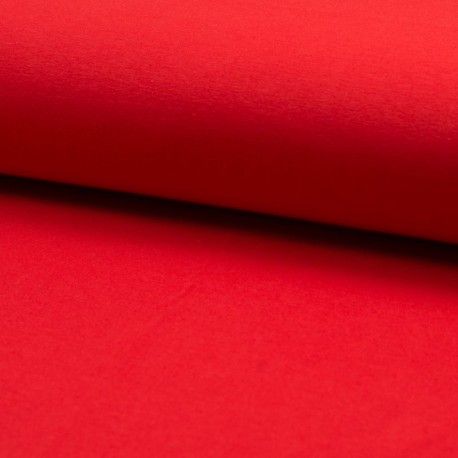 Coupon 3m Tissu Jersey Coton Bio Rouge