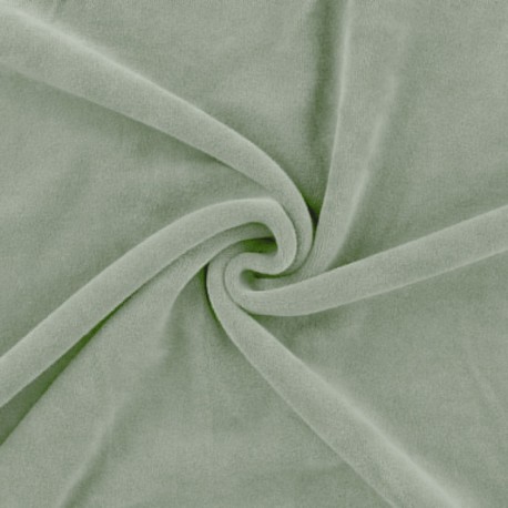 Coupon 3m Tissu Jersey Velours Nicky Uni Céladon