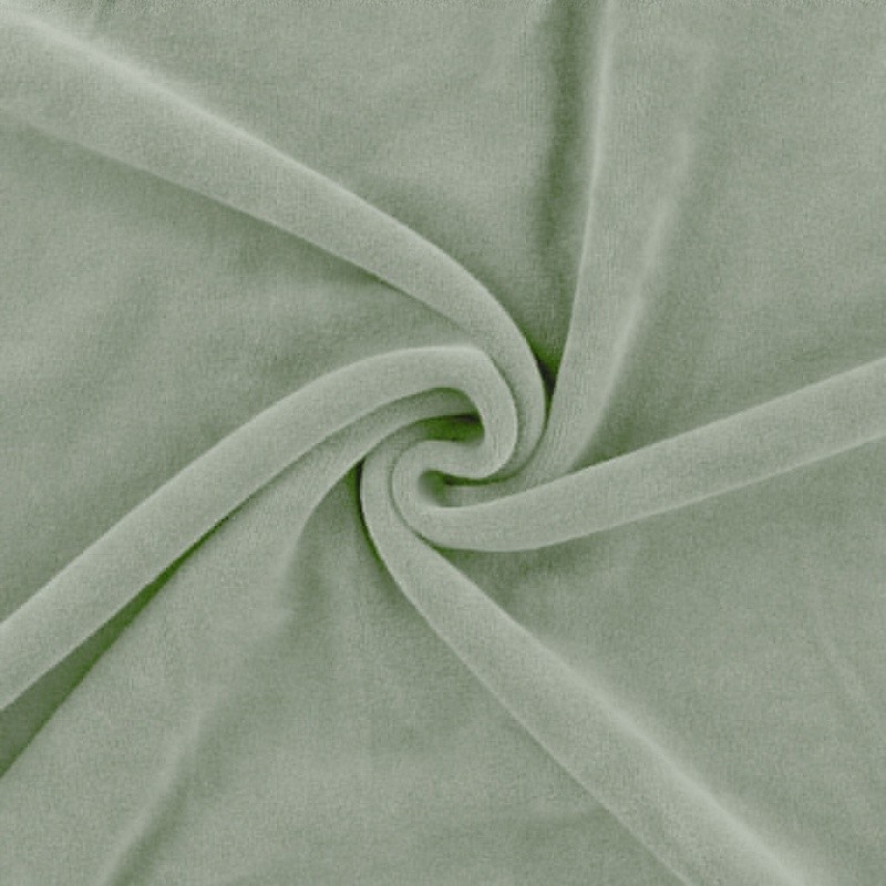 Coupon 3m Tissu Jersey Velours Nicky Uni Céladon