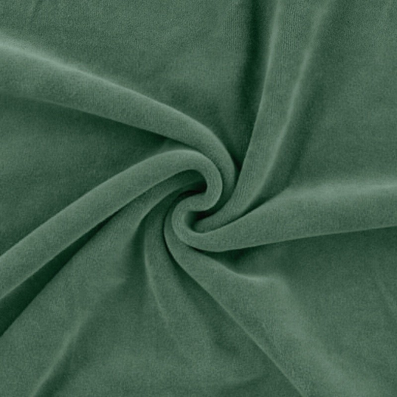 Coupon 3m Tissu Jersey Velours Nicky Uni Vert