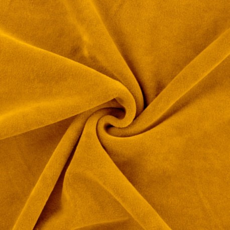 Coupon 3m Tissu Jersey Velours Nicky Uni Ocre 