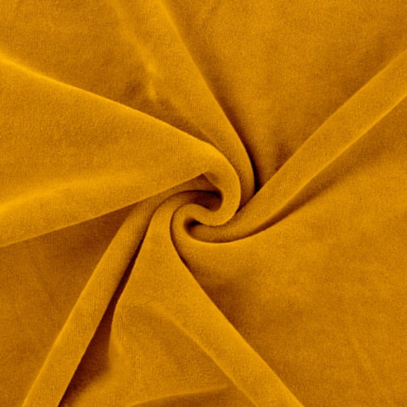 Coupon 3m Tissu Jersey Velours Nicky Uni Ocre 