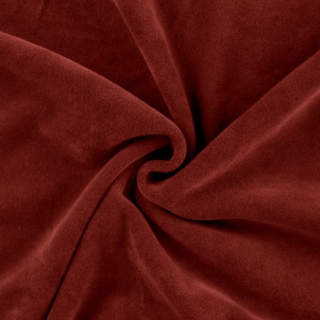 Coupon 3m Tissu Jersey Velours Nicky Uni Terracotta