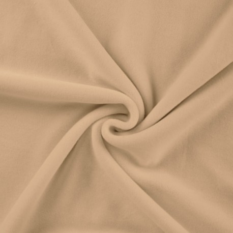 Coupon 3m Tissu Jersey Velours Nicky Uni Champagne