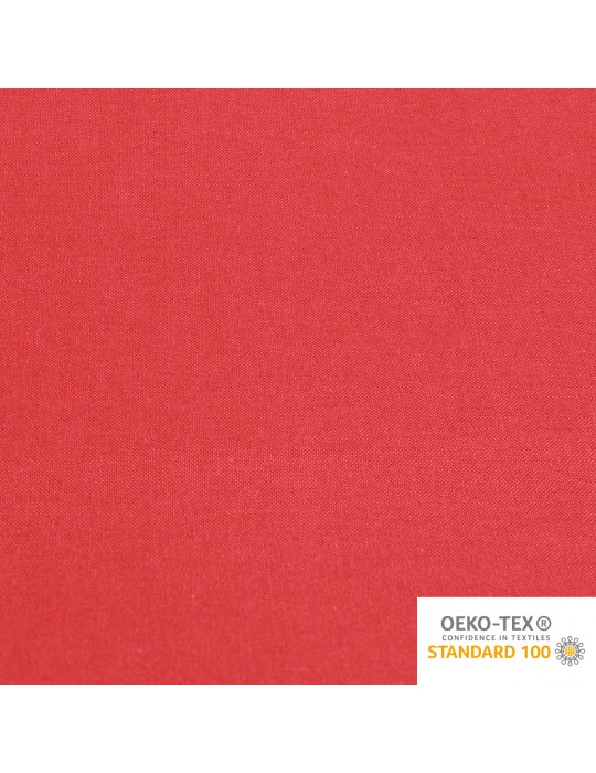 Coupon coton uni 150 x 50 cm rouge