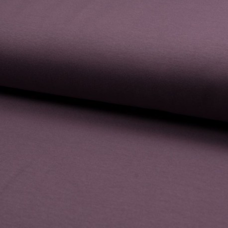 Coupon 3m Tissu Jersey Lourd Interlock Mauve