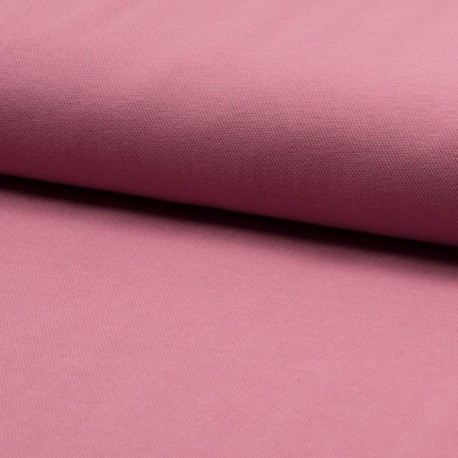 Coupon 3m Tissu Jersey Piqué Uni Rose