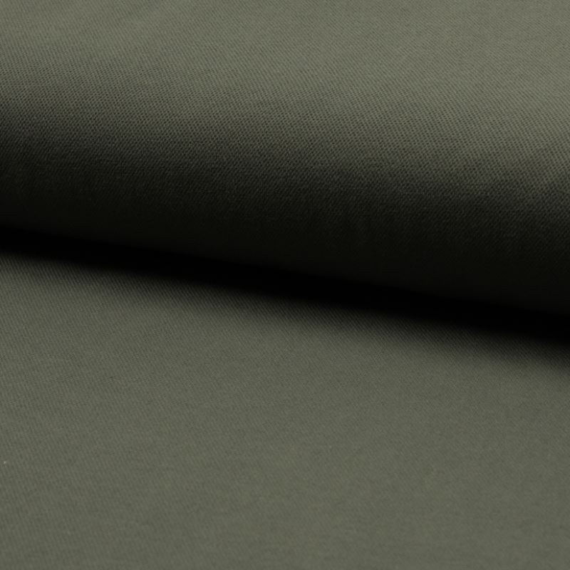 Coupon 3m Tissu Jersey Piqué Uni Vert Army