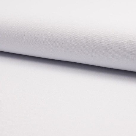 Coupon 3m Tissu Jersey Piqué Uni Blanc
