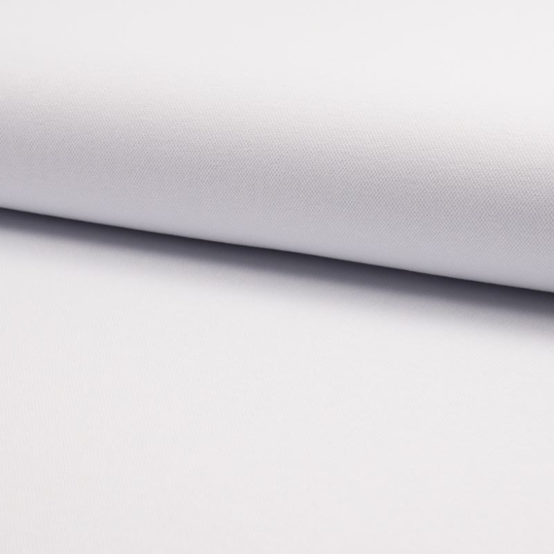 Coupon 3m Tissu Jersey Piqué Uni Blanc