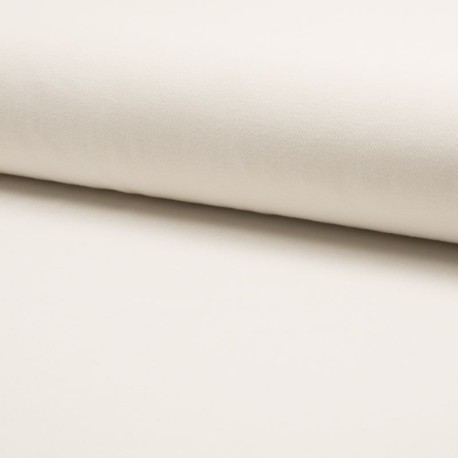 Coupon 3m Tissu Jersey Piqué Uni Blanc Cassé