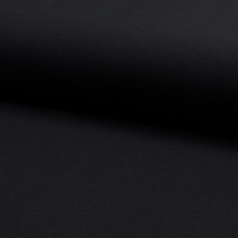 Coupon 3m Tissu Jersey Piqué Uni Noir