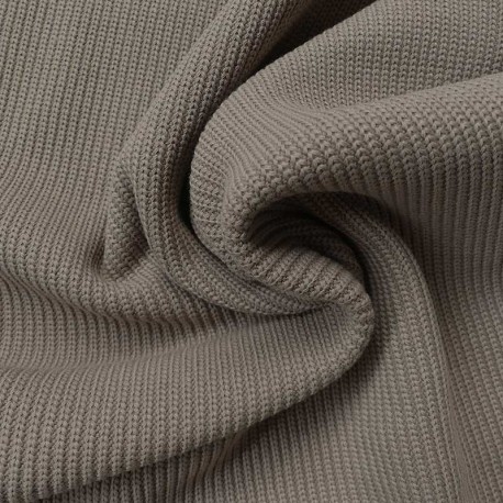 Coupon 3m Tissu Jersey Maille Miami Taupe 
