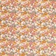 Coupon 3m Tissu Jersey Imprimé Fleurs Rose vert et jaune 