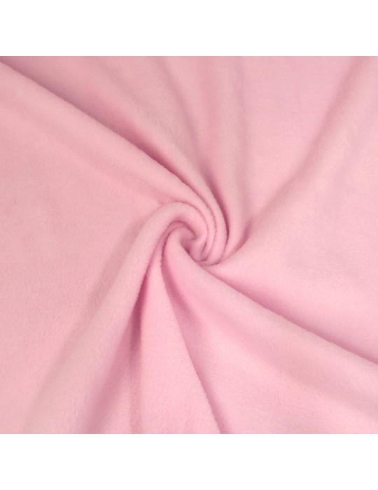 Tissu polaire uni rose