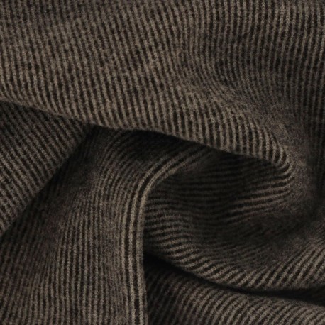 Coupon 3m Tissu Jersey Brossé Gris Moyen