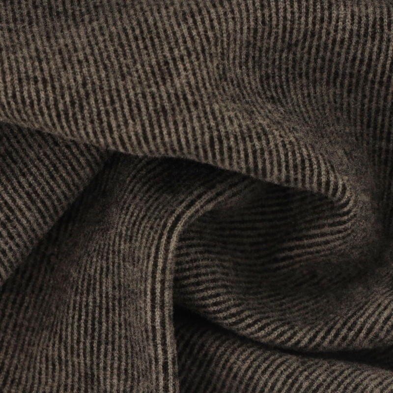 Coupon 3m Tissu Jersey Brossé Gris Moyen