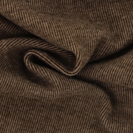 Coupon 3m Tissu Jersey Brossé Taupe 