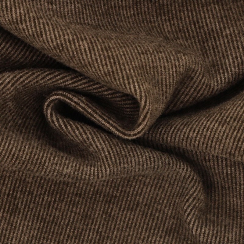 Coupon 3m Tissu Jersey Brossé Taupe 
