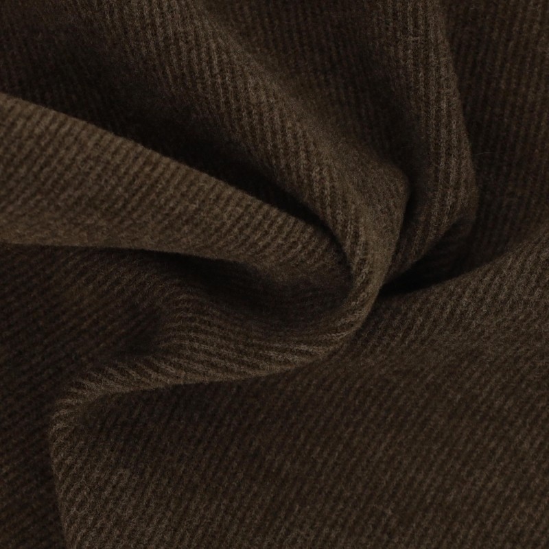Coupon 3m Tissu Jersey Brossé Marron