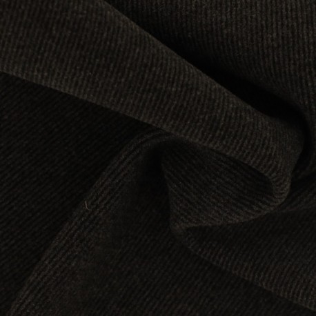 Coupon 3m Tissu Jersey Brossé Gris Fonce 