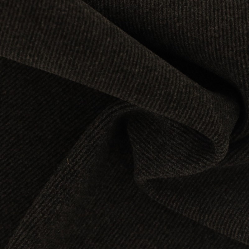 Coupon 3m Tissu Jersey Brossé Gris Fonce 