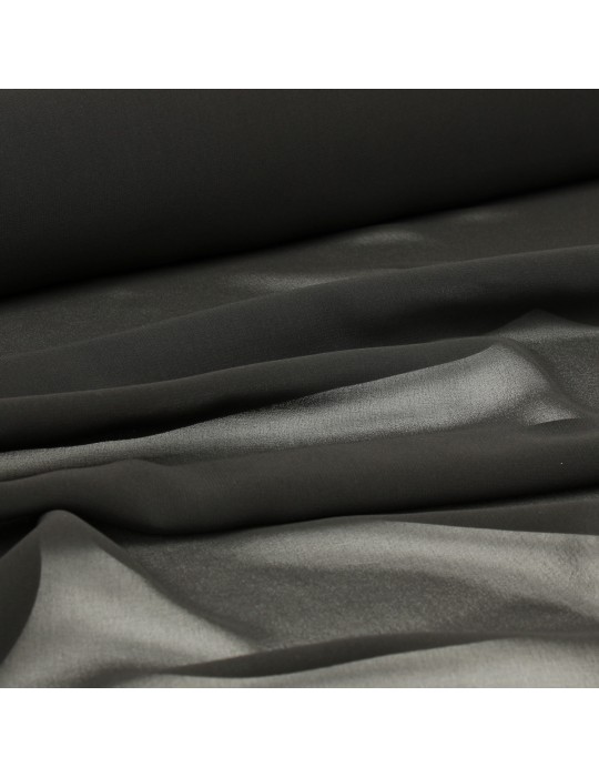 Tissu mousseline polyester noir