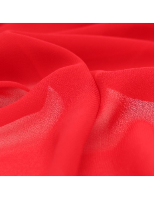 Tissu mousseline polyester rouge