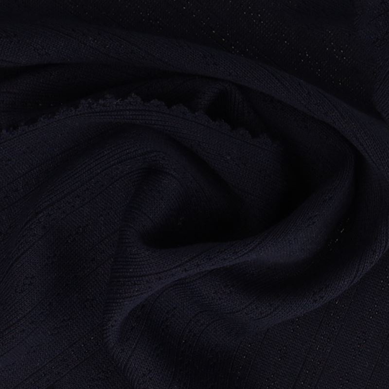 Coupon 3m Tissu Jersey Ajouré Bleu Marine 