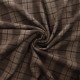 Coupon 3m Tissu Jersey Lainage Motif Carreaux Marron 
