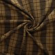 Coupon 3m Tissu Jersey Lainage Motif Carreaux Beige