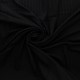 Coupon 3m Tissu Jersey Côtelé Uni Noir 