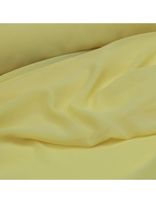 Tissu crêpe jaune 100 % polyester