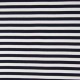 Coupon 3m Tissu Sweat Tisse Teint Rayures Navy 