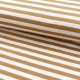 Coupon 3m Tissu Sweat Rayures Caramel blanc 