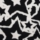 Coupon 3m Tissu French Terry Imprimé Digital Etoile Blanc et noir